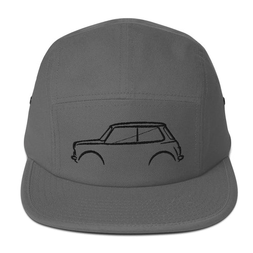 Classic Mini Cooper Five-Panel Cap — Grey & Black