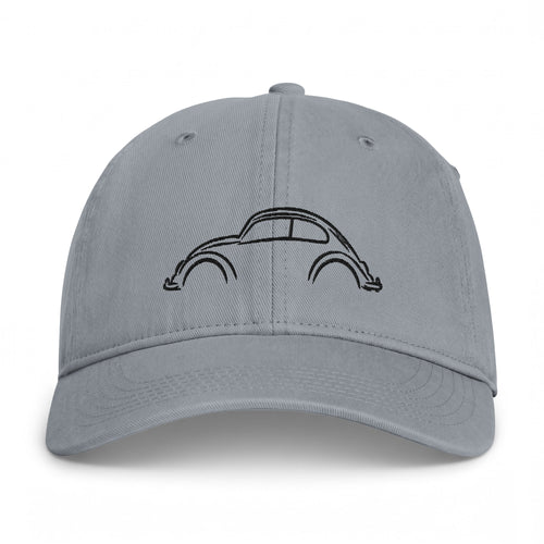 Volkswagen Beetle Washed Cap — Grey & Black