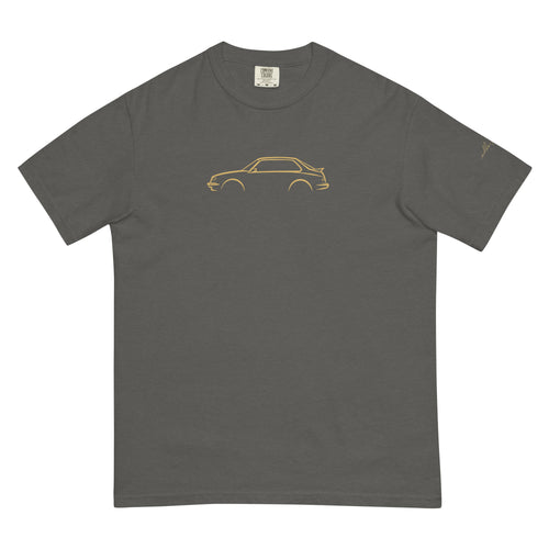 Saab 900 Turbo Signature Tee — Grey & Gold