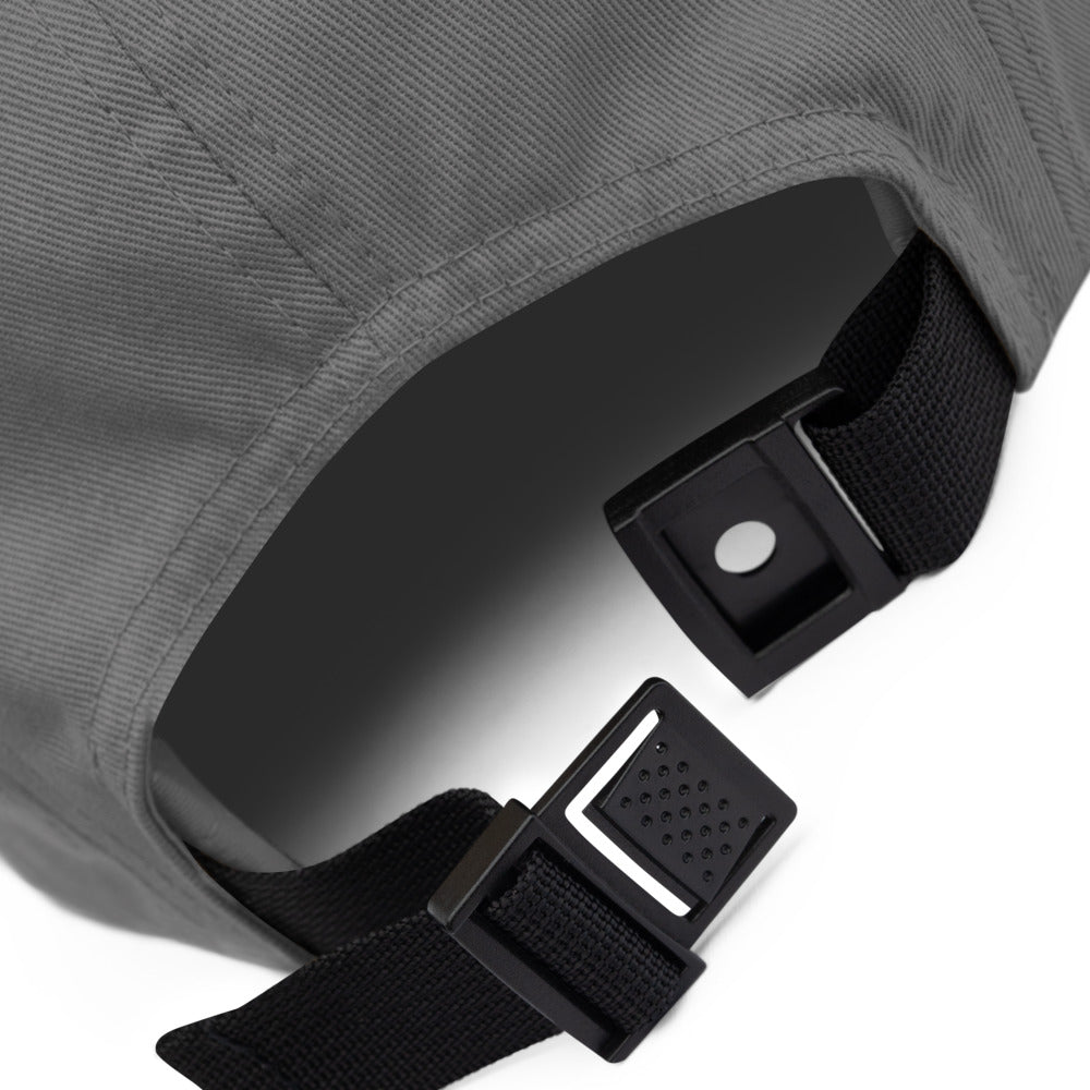 Dodge Charger (1969) Five-Panel Cap in Grey — close-up of garment construction and fabric