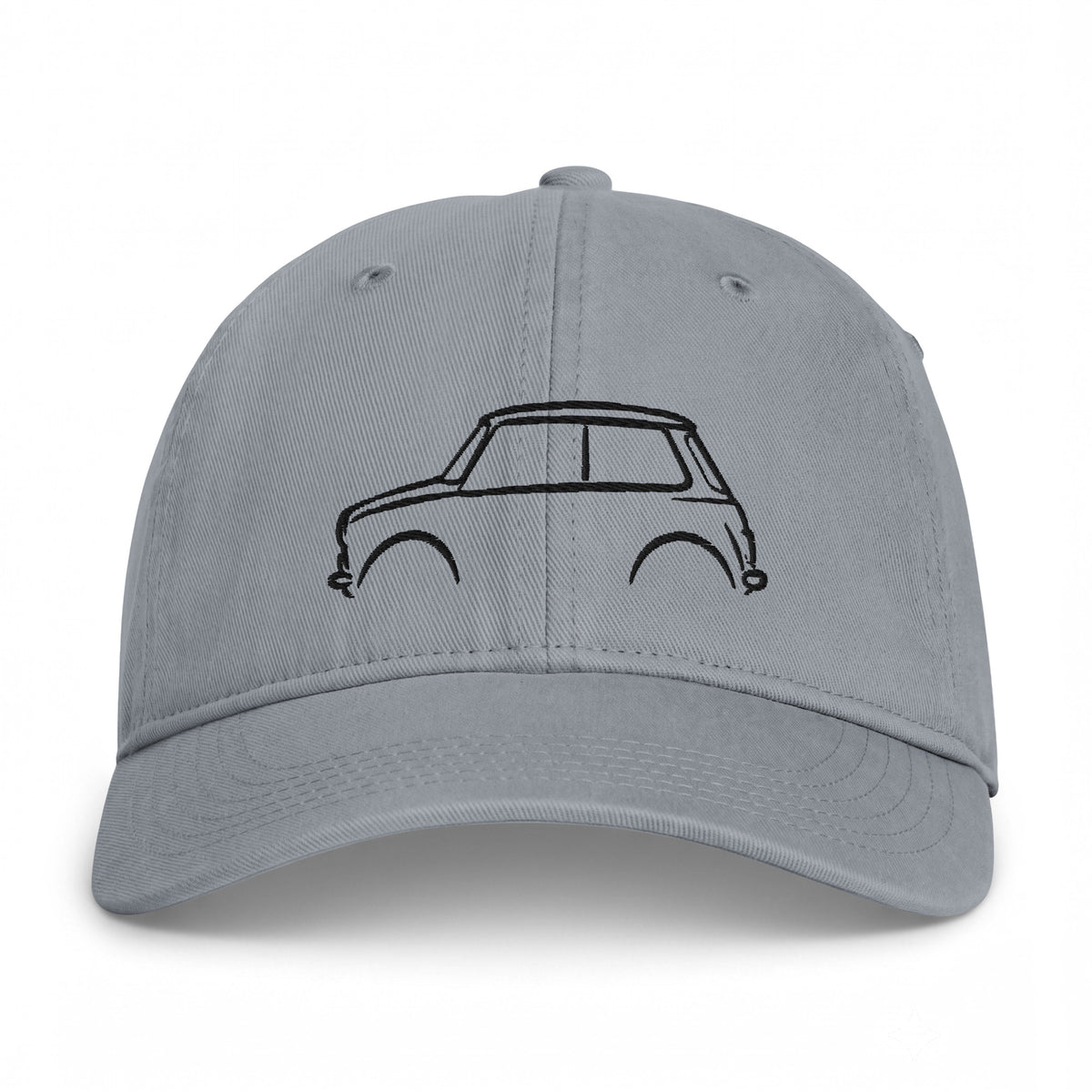 Classic Mini Cooper Washed Cap in Granite — front view
