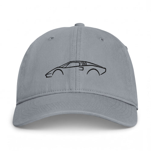 Lamborghini Countach LP400 Washed Cap — Grey & Black