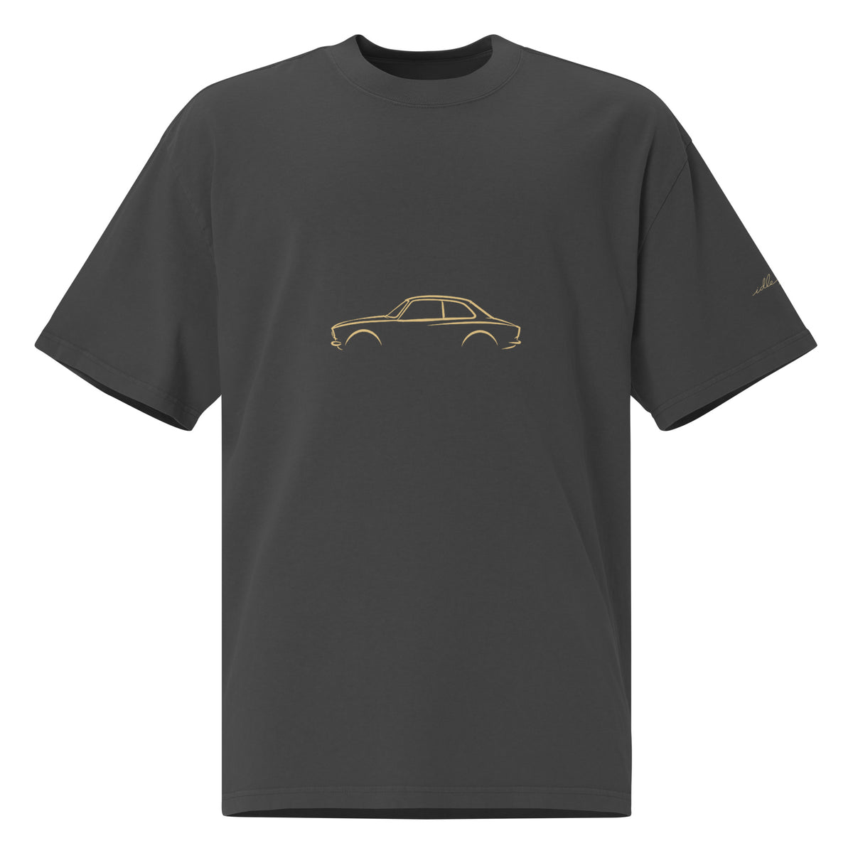 Alfa Romeo Giulia Sprint GTA Vintage Faded Tee in Faded Black — front view