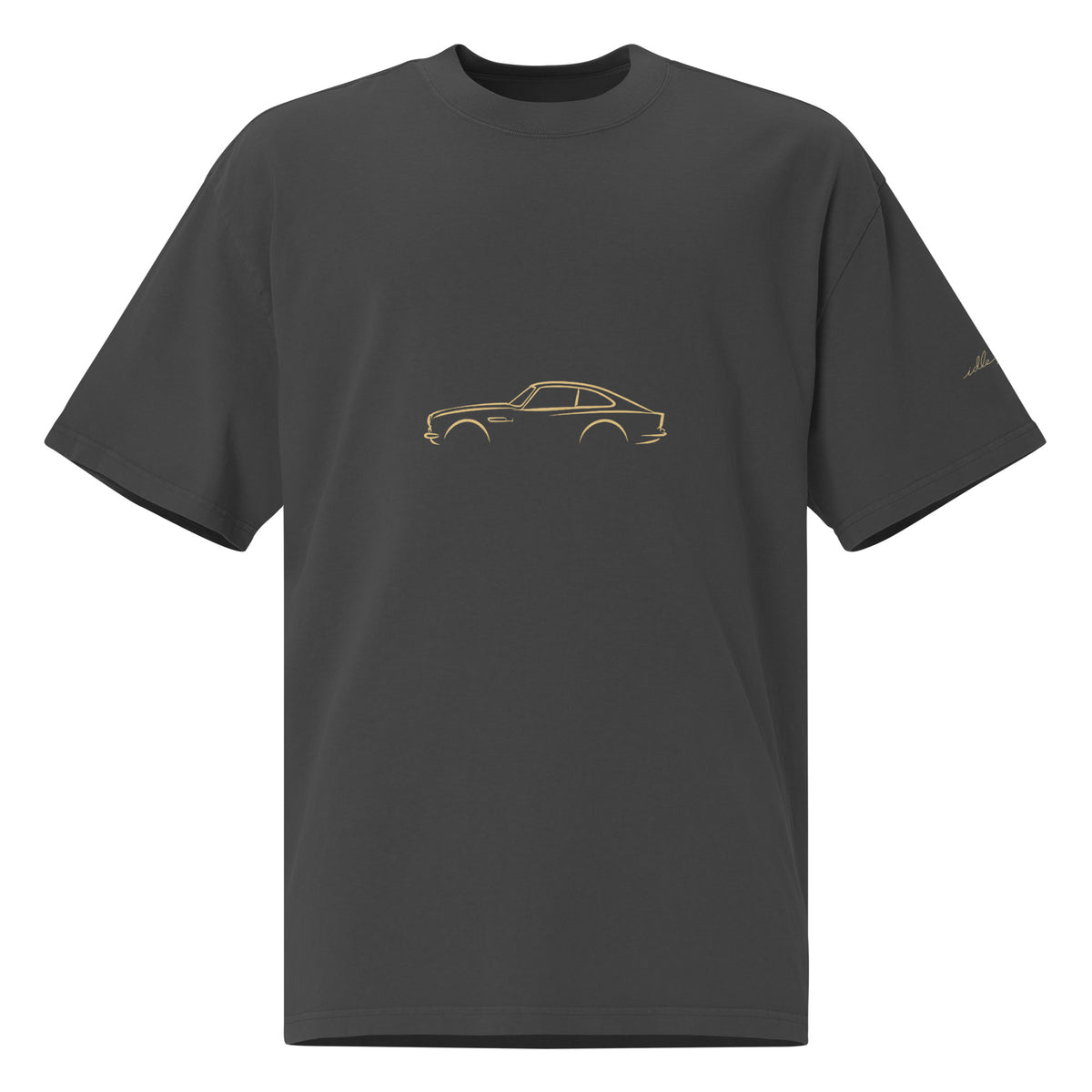 Aston Martin DB5 Vintage Faded Tee in Faded Black — front view