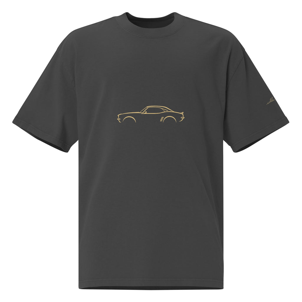 Chevrolet Camaro (1969) Vintage Faded Tee in Faded Black — front view