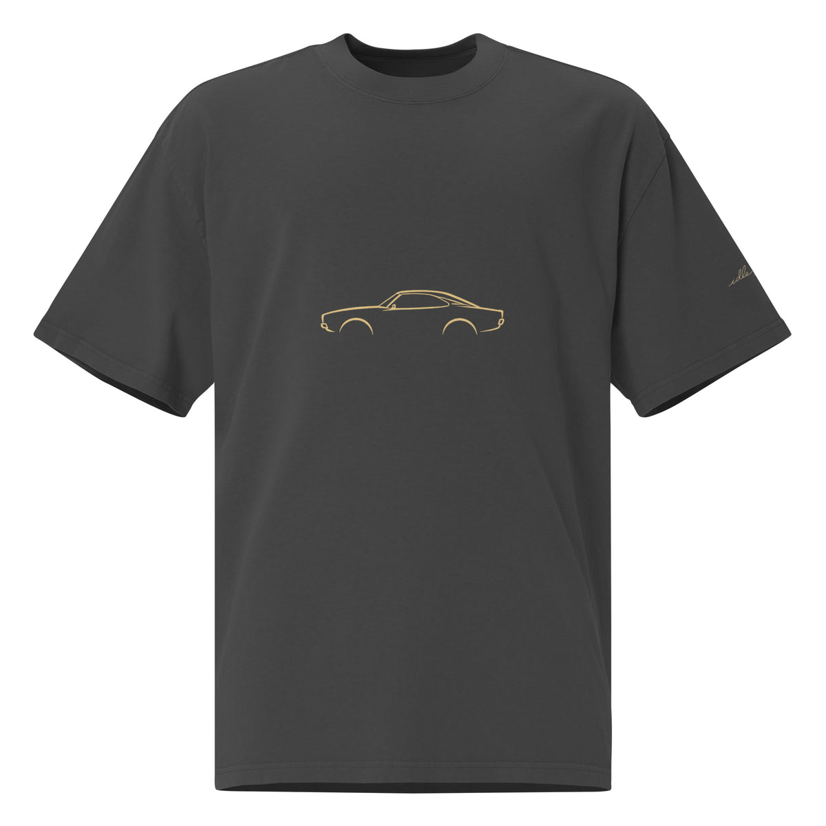 Dodge Charger (1969) Vintage Faded Tee in Faded Black — front view