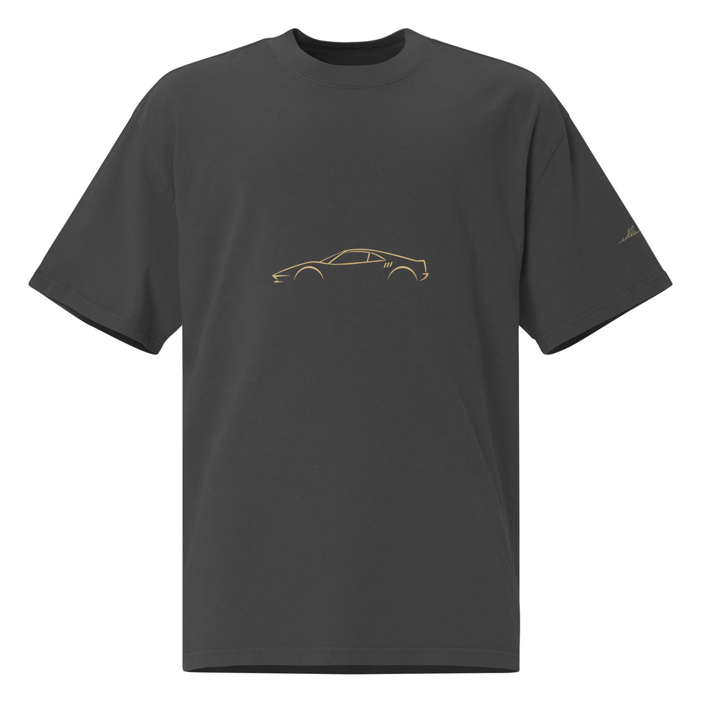 Ferrari 288 GTO Vintage Faded Tee in Faded Black — front view