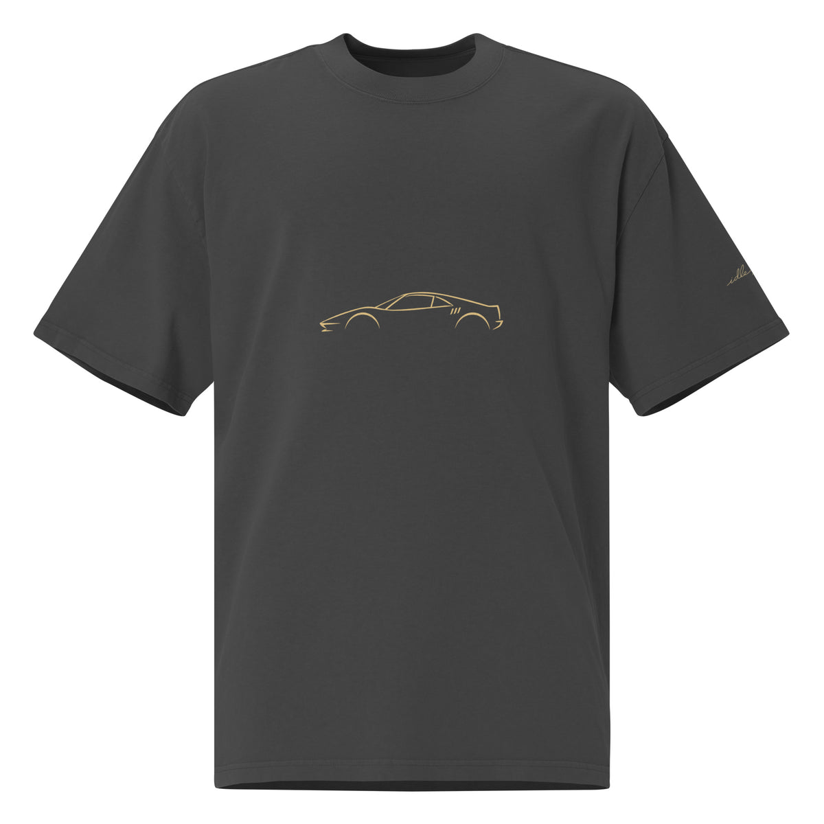 Ferrari 288 GTO Vintage Faded Tee in Faded Black — front view