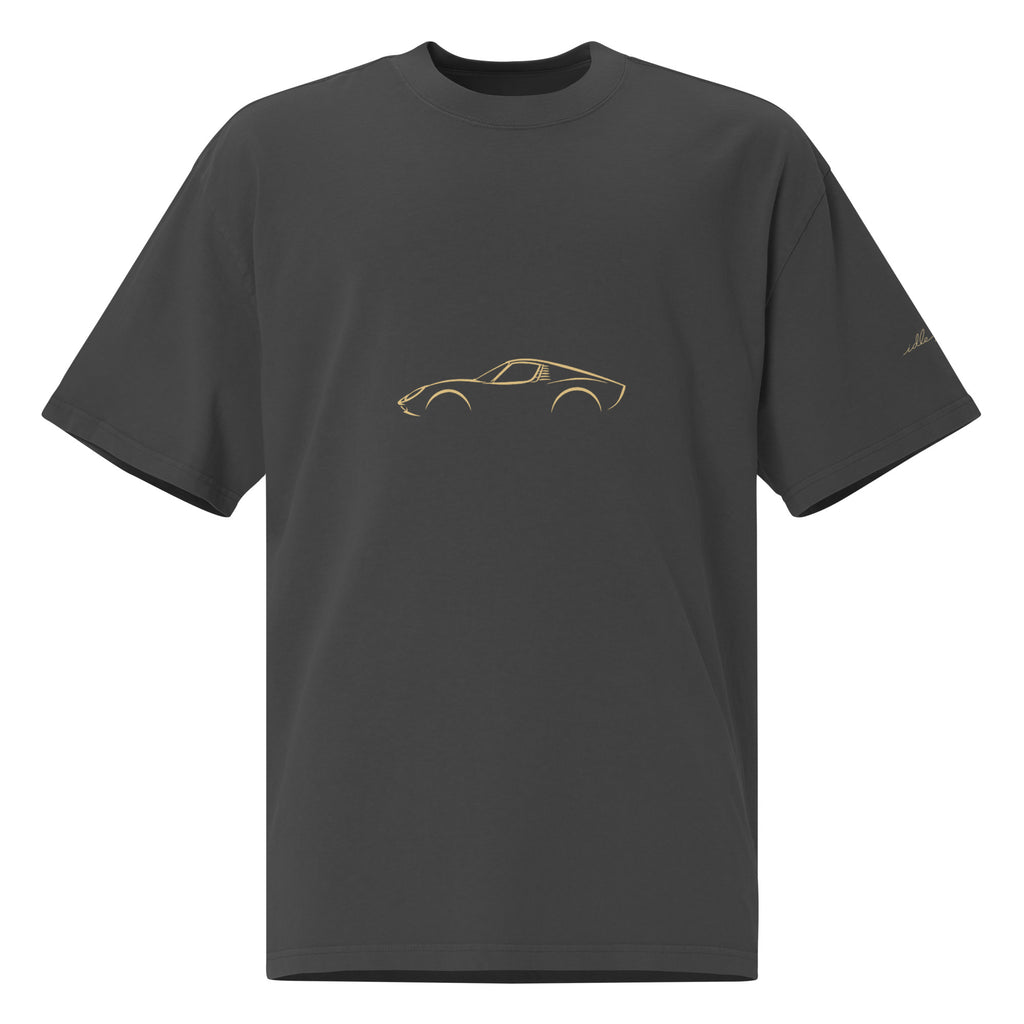 Lamborghini Miura Vintage Faded Tee in Faded Black — front view