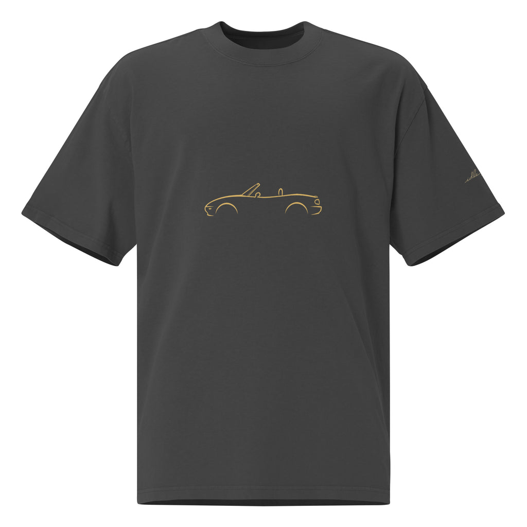 Mazda MX-5 (NA) Vintage Faded Tee in Faded Black — front view