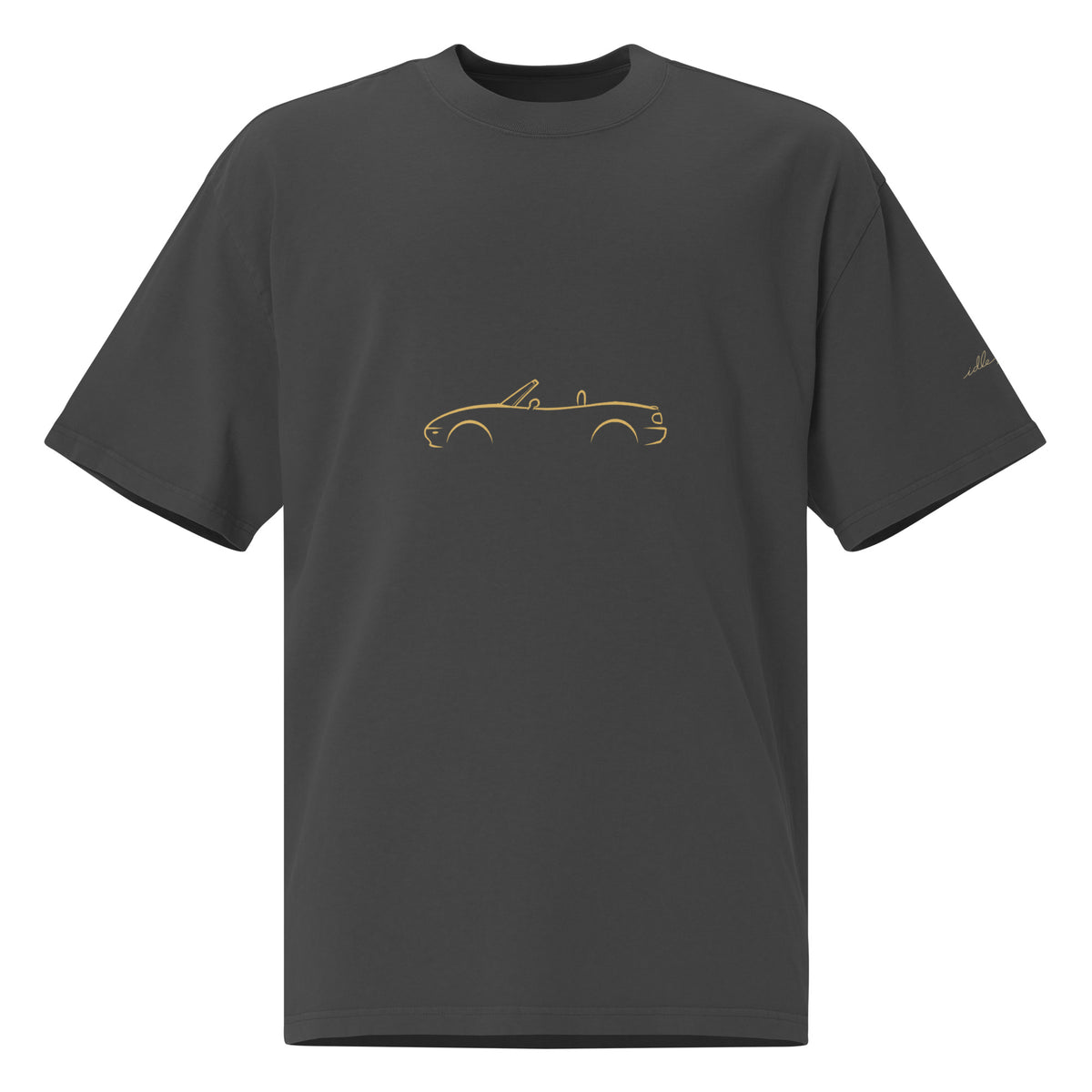 Mazda MX-5 (NA) Vintage Faded Tee in Faded Black — front view