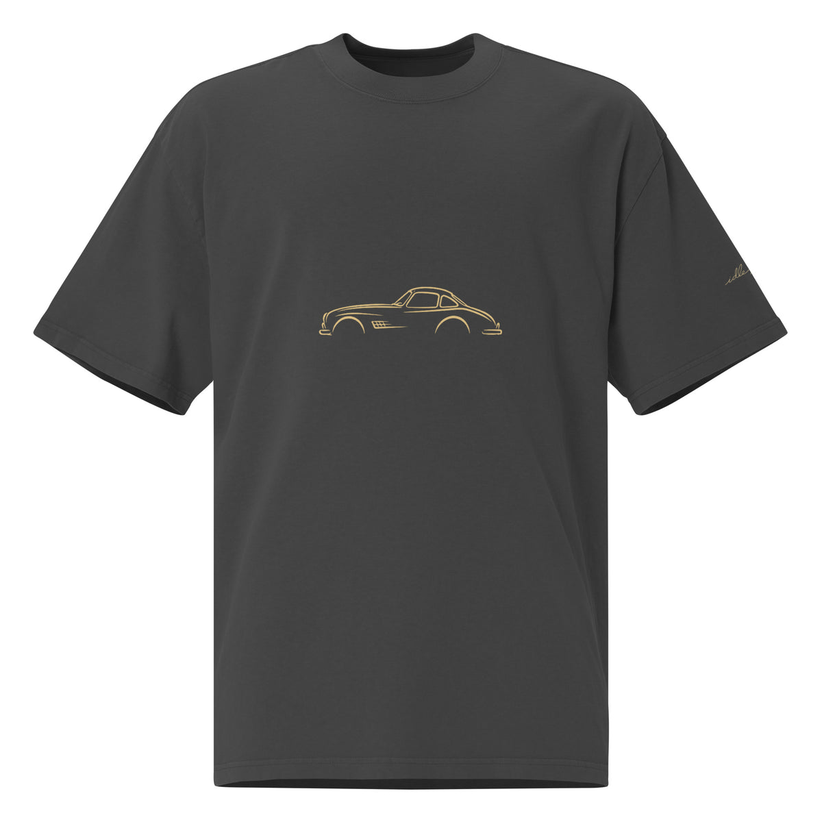 Mercedes-Benz 300 SL Vintage Faded Tee in Faded Black — front view