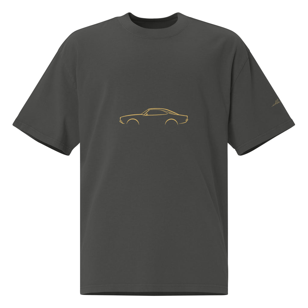 Dodge Charger (1969) Vintage Faded Tee in Faded Coal — front view