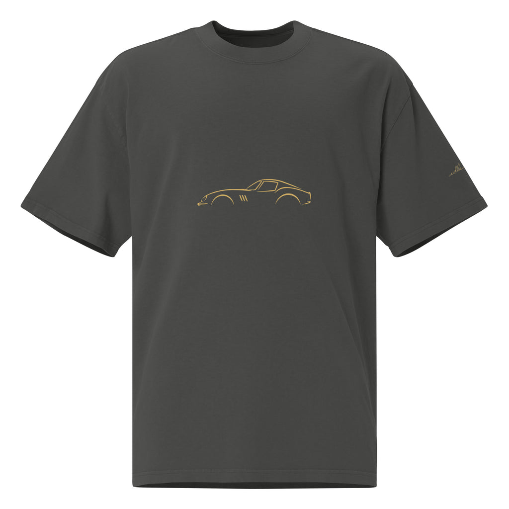 Ferrari 250 GTO Vintage Faded Tee in Faded Coal — front view