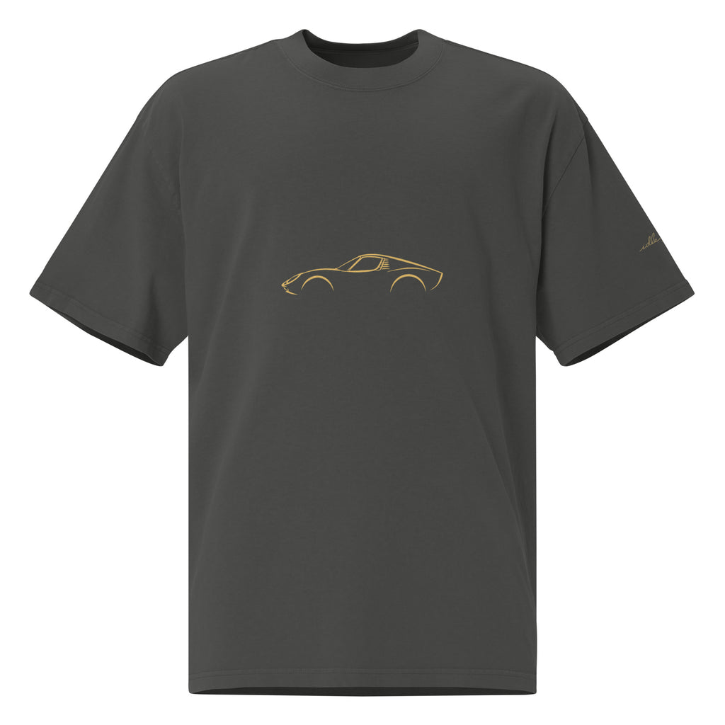 Lamborghini Miura Vintage Faded Tee in Faded Coal — front view
