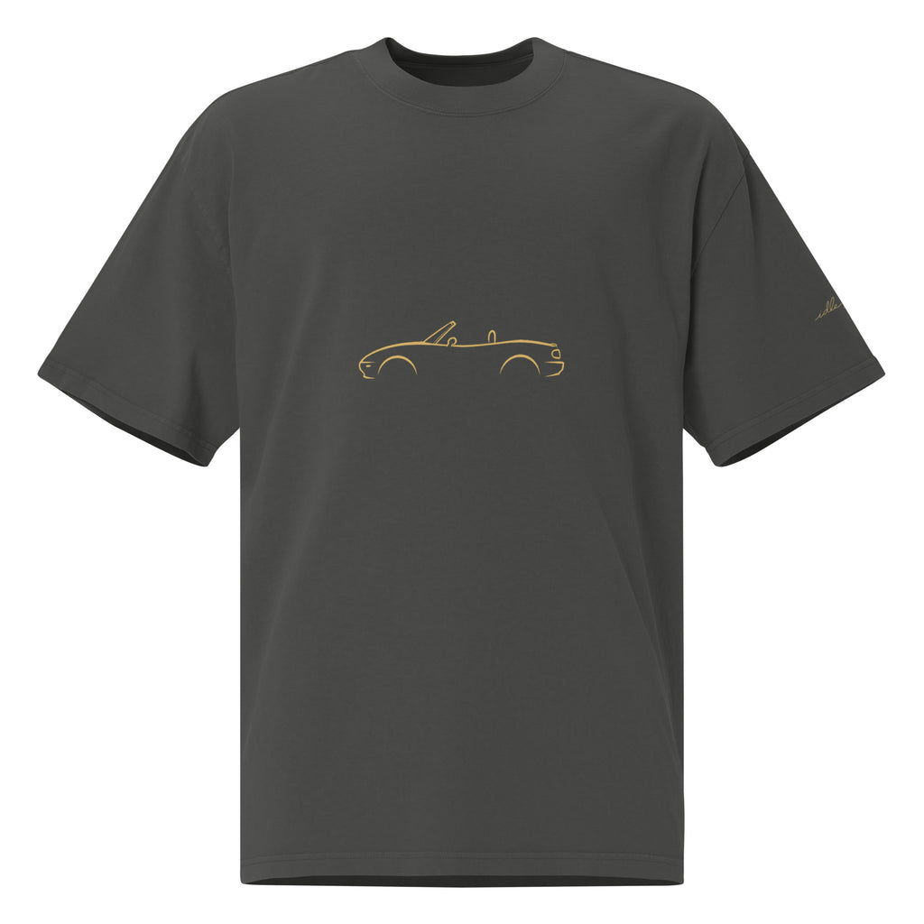 Mazda MX-5 (NA) Vintage Faded Tee in Faded Coal — front view