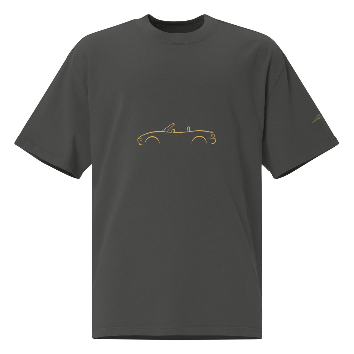 Mazda MX-5 (NA) Vintage Faded Tee in Faded Coal — front view