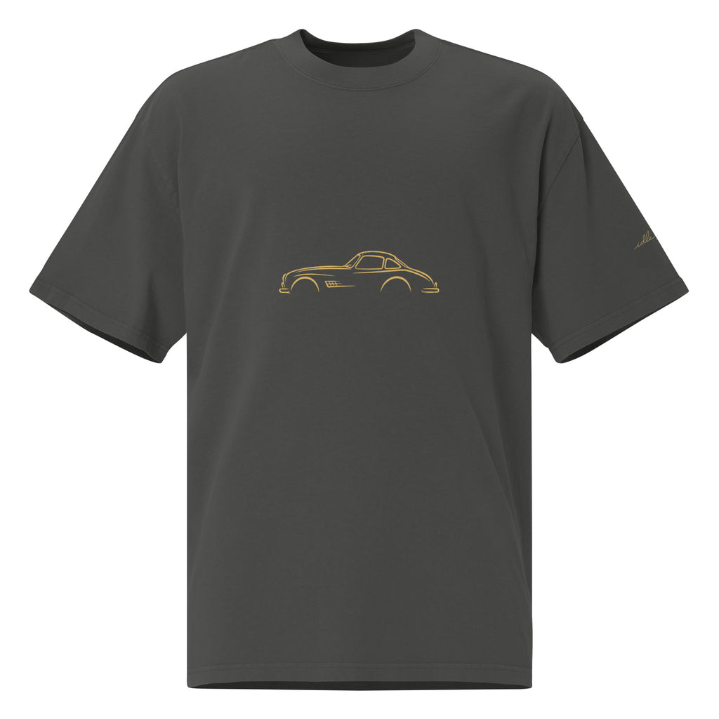 Mercedes-Benz 300 SL Vintage Faded Tee in Faded Coal — front view