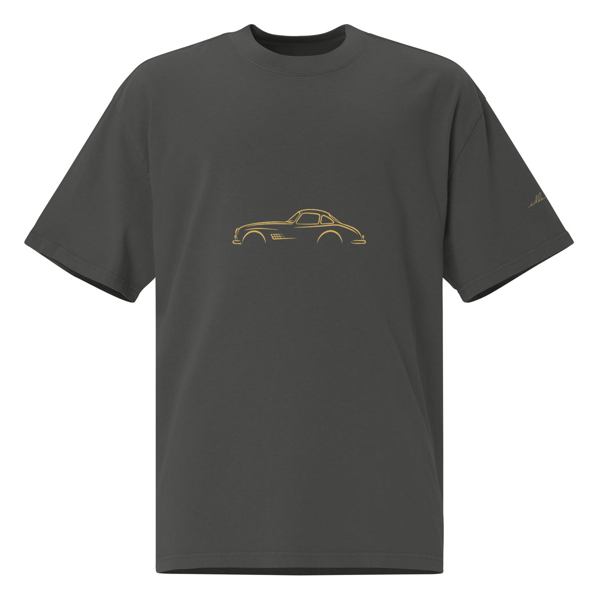 Mercedes-Benz 300 SL Vintage Faded Tee in Faded Coal — front view
