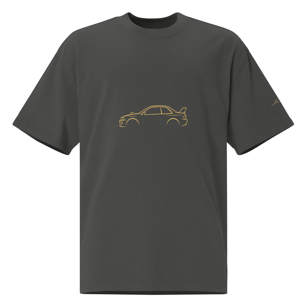 Subaru Impreza 22B Vintage Faded Tee in Faded Coal — front view