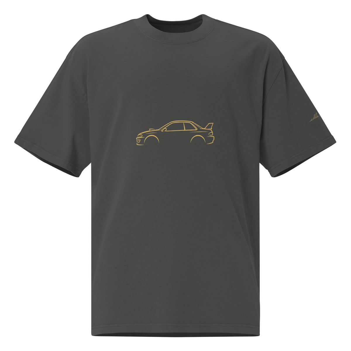 Subaru Impreza 22B Vintage Faded Tee in Faded Coal — front view