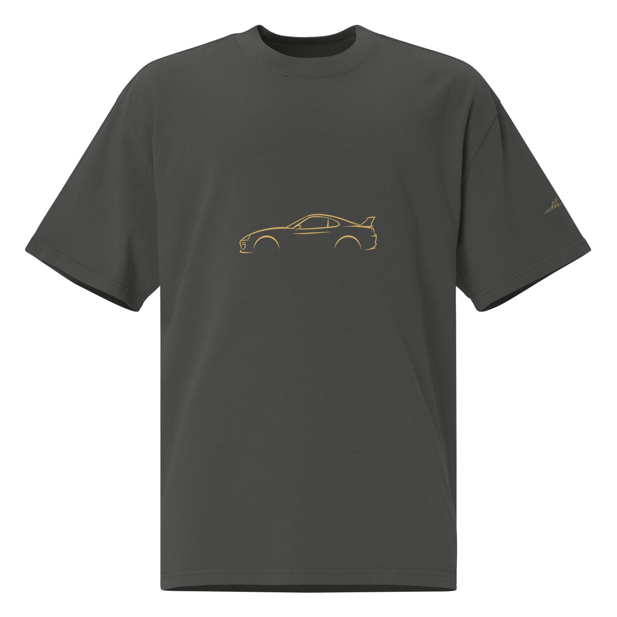 Toyota Supra (A80) Vintage Faded Tee in Faded Coal — front view