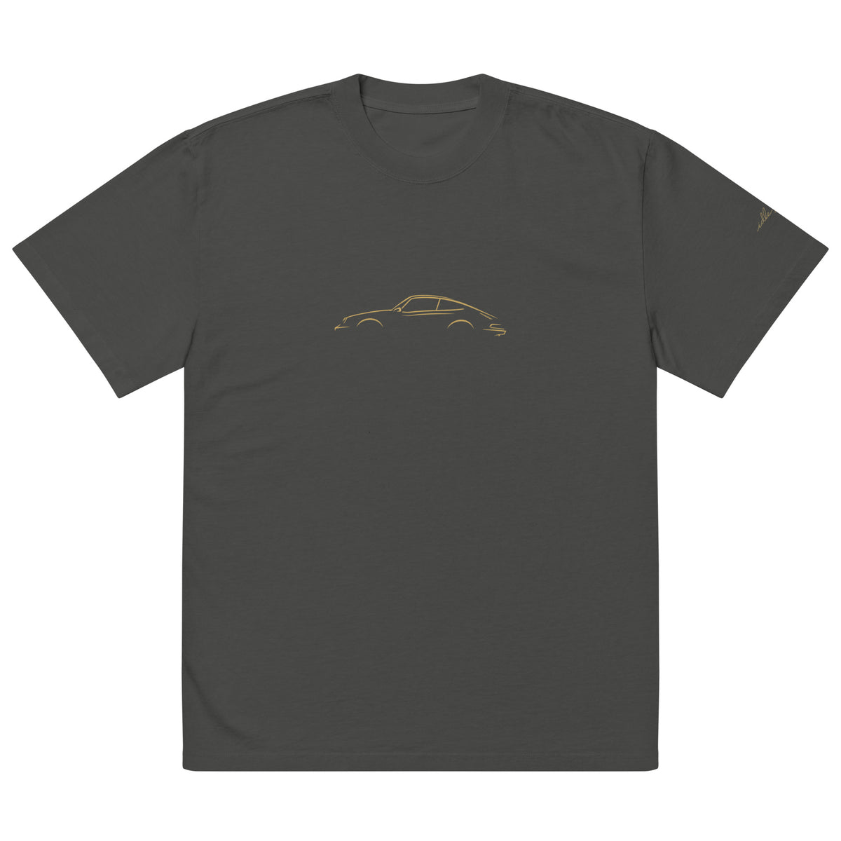 Porsche 911 (G-Series) Vintage Faded Tee in Faded Coal — front view