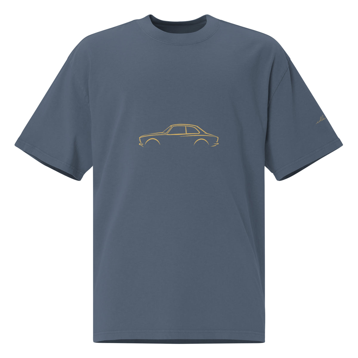 Alfa Romeo Giulia Sprint GTA Vintage Faded Tee in Faded Indigo — front view