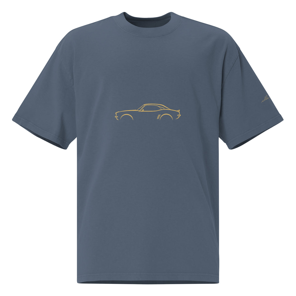 Chevrolet Camaro (1969) Vintage Faded Tee in Faded Indigo — front view
