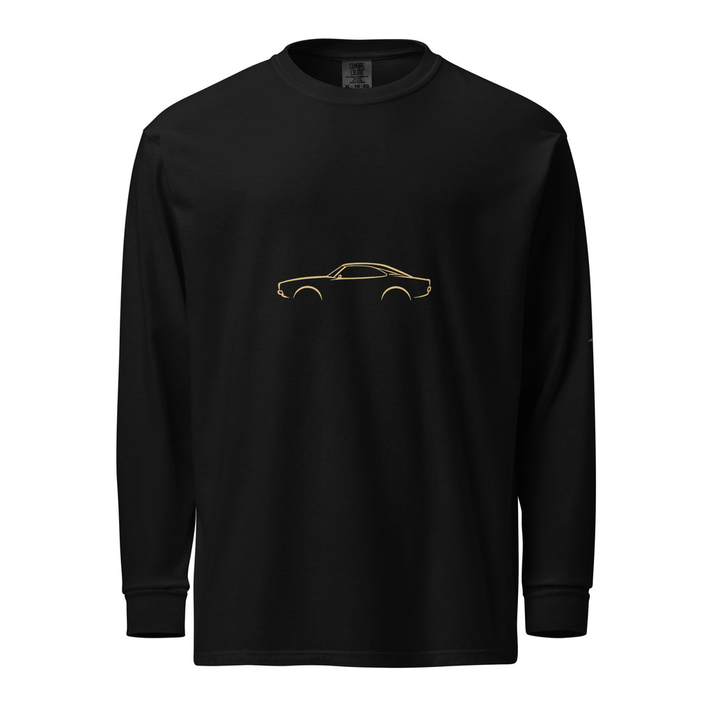 Dodge Charger (1969) Signature Long Sleeve — Gold Linework in Black — front view