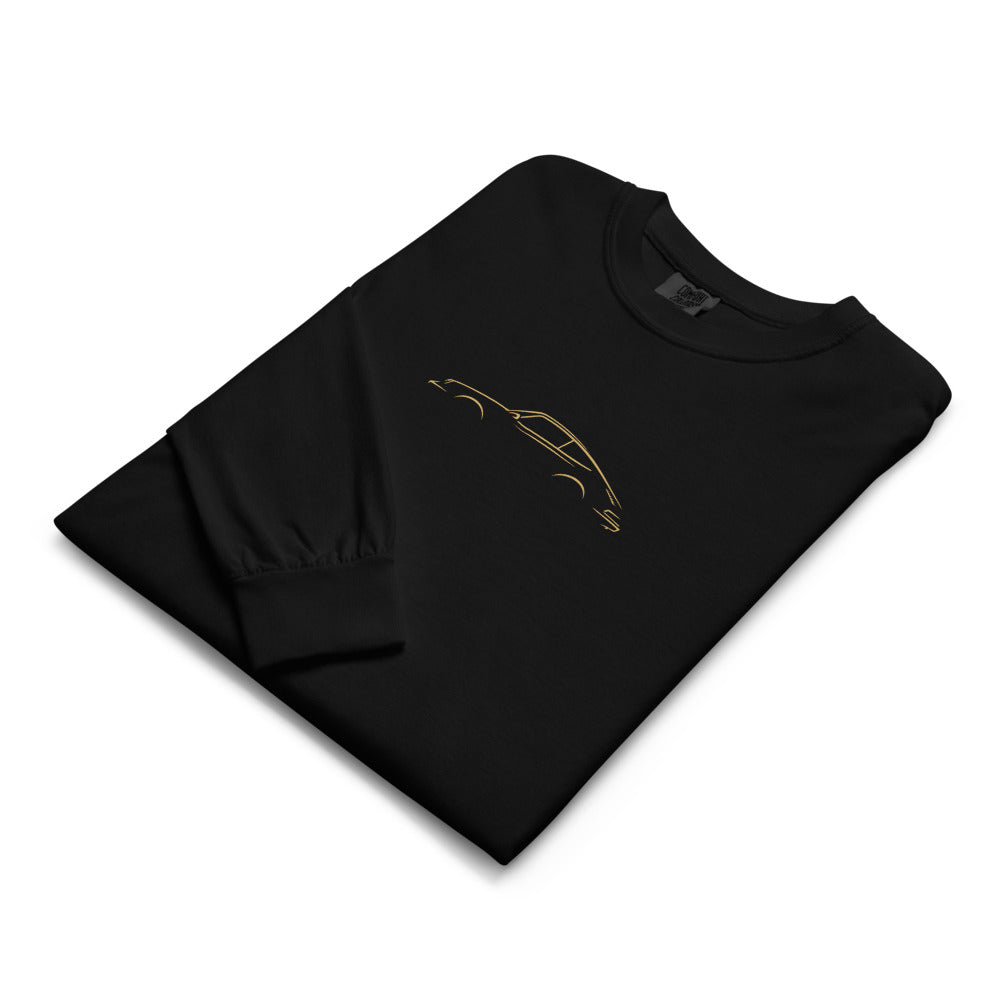 Porsche 911 (G-Series) Signature Long Sleeve in Black — folded garment view