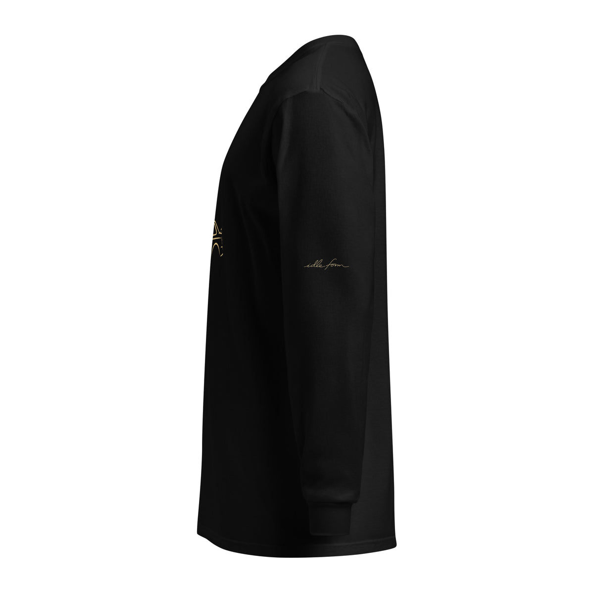 BMW M3 (E30) Signature Long Sleeve — Gold Linework in Black — left sleeve view