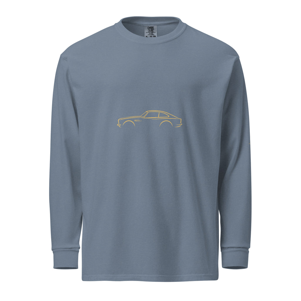 Aston Martin DB5 Signature Long Sleeve — Gold Linework in Blue Jean — front view
