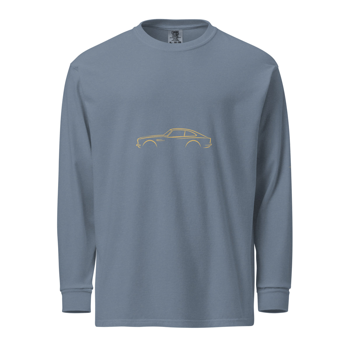 Aston Martin DB5 Signature Long Sleeve — Gold Linework in Blue Jean — front view