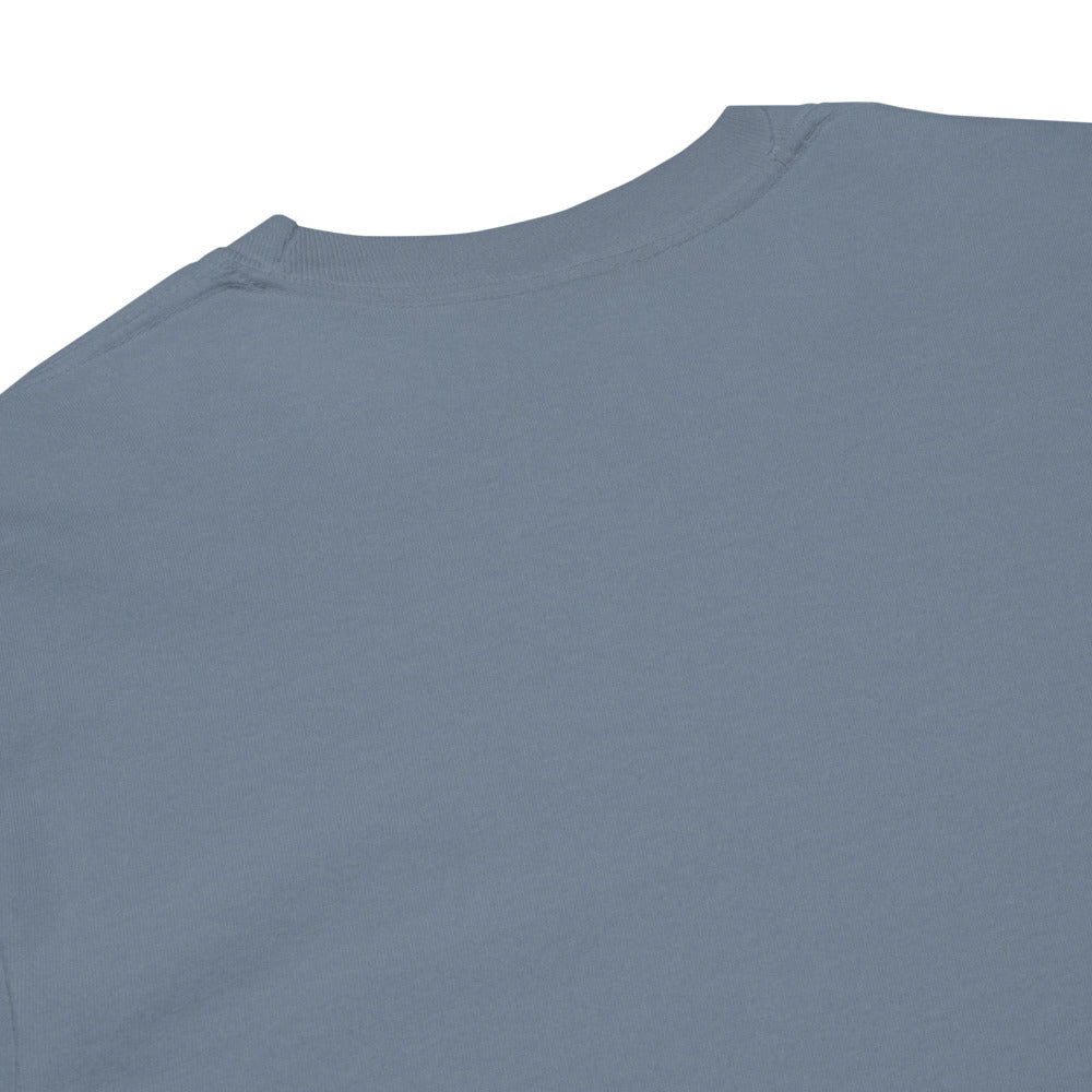 Alfa Romeo Giulia Sprint GTA Signature Long Sleeve in Blue Jean — close-up of garment construction and fabric
