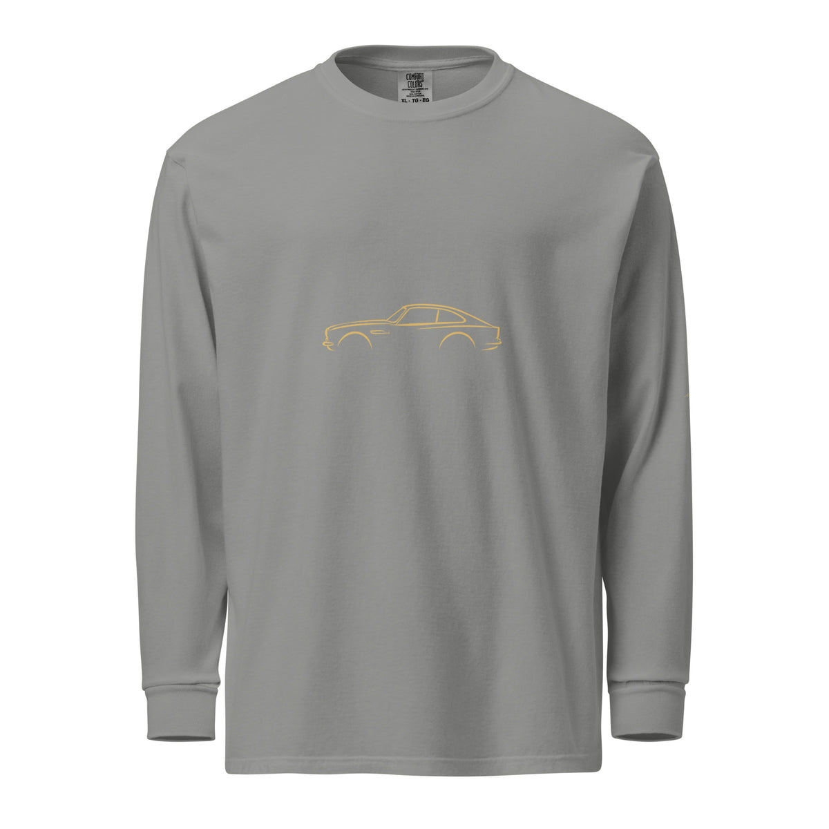 Aston Martin DB5 Signature Long Sleeve — Gold Linework in Grey — front view