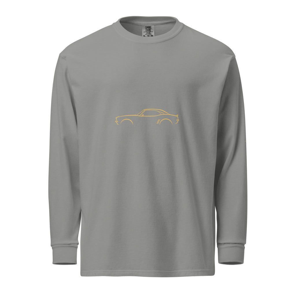Chevrolet Camaro (1969) Signature Long Sleeve — Gold Linework in Grey — front view
