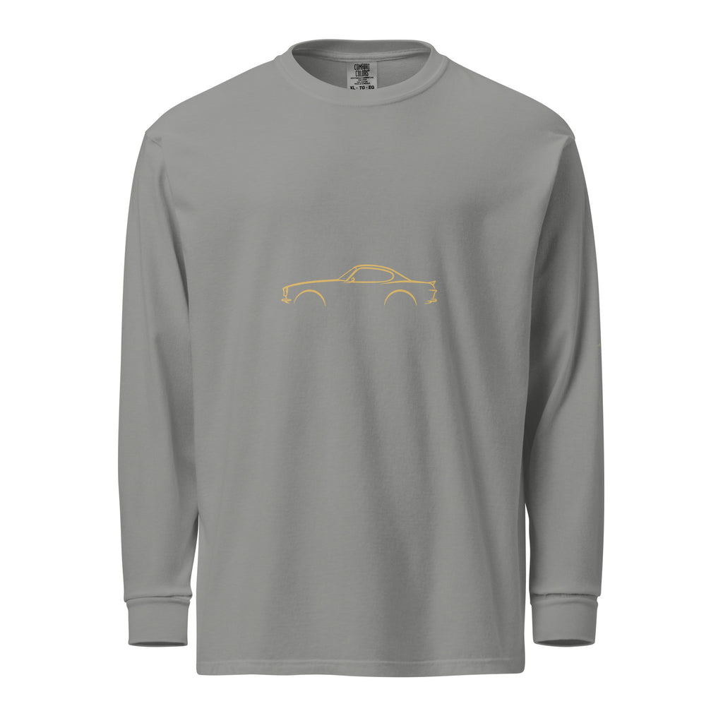 Volvo P1800 Signature Long Sleeve — Gold Linework in Grey — front view