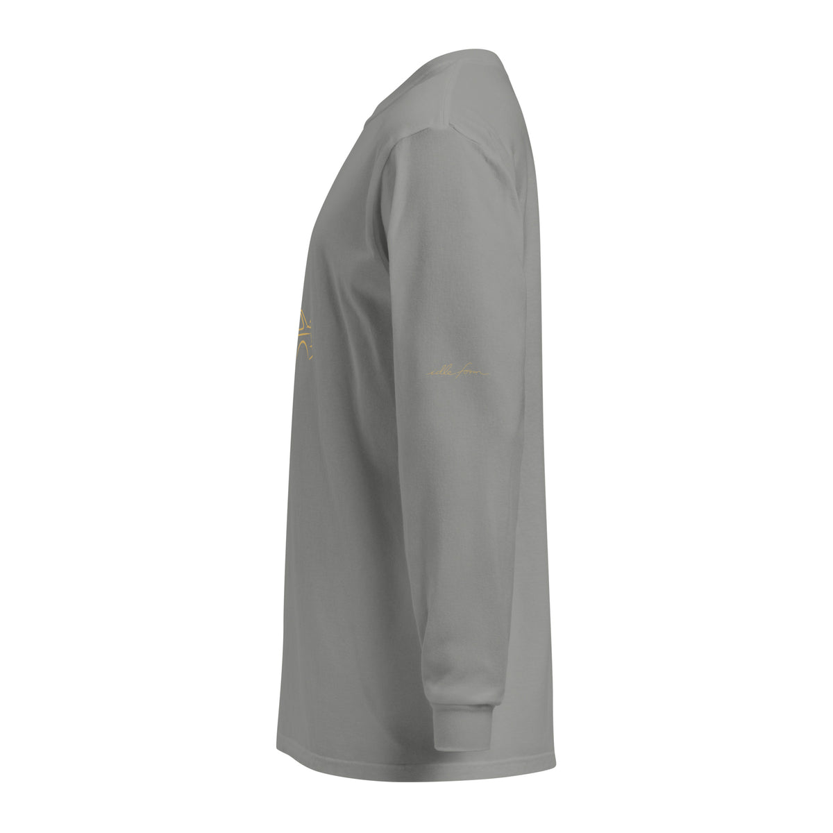 BMW M3 (E30) Signature Long Sleeve — Gold Linework in Grey — left sleeve view