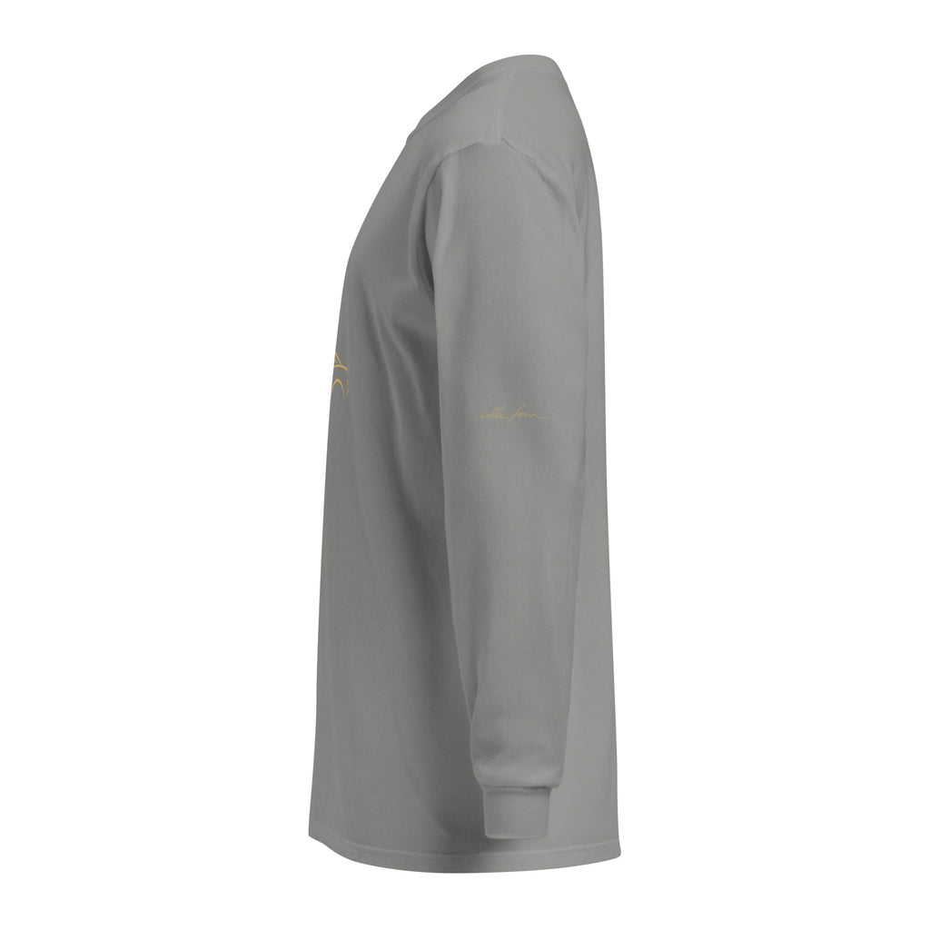 Chevrolet Camaro (1969) Signature Long Sleeve — Gold Linework in Grey — left sleeve view