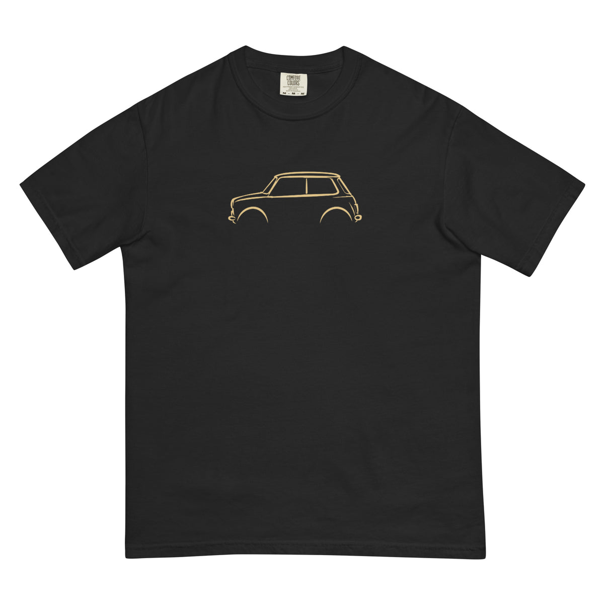 Classic Mini Cooper Signature Tee in Black — front view