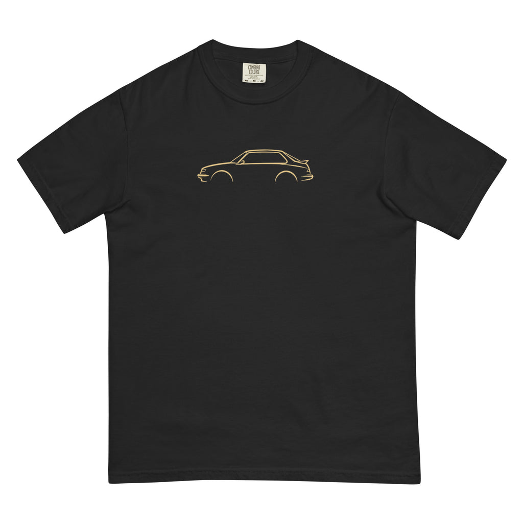 Saab 900 Turbo Signature Tee in Black — front view