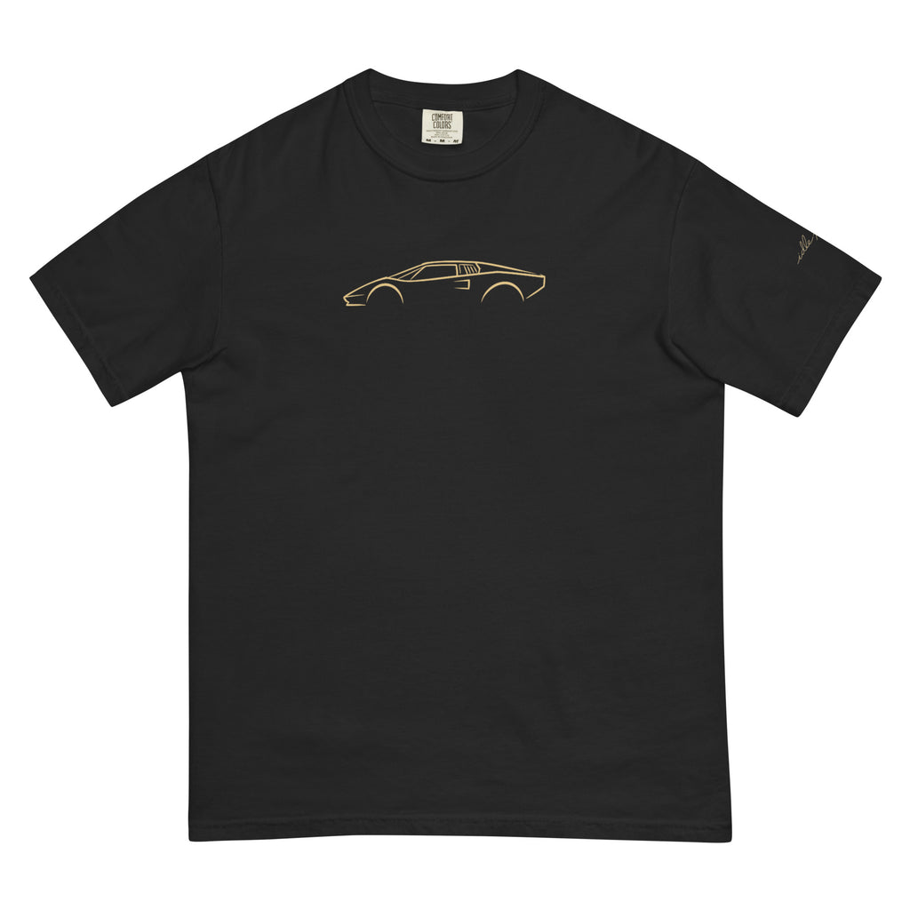 Lamborghini Countach LP400 Signature Tee in Black — front view