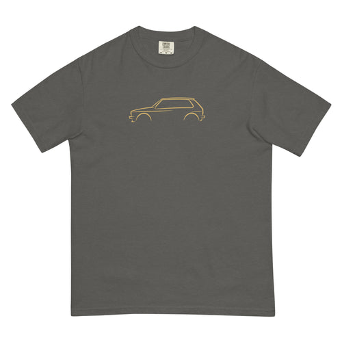 Volkswagen Golf GTI Mk1 Signature Tee — Grey & Gold