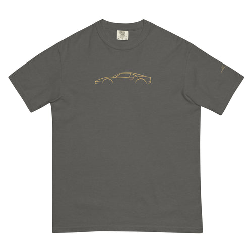 Ferrari 308 GTB Signature Tee — Grey & Gold