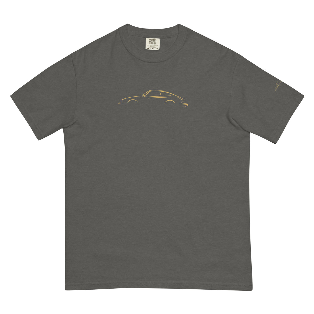 Porsche 911 (G-Series) Signature Tee in Pepper — front view