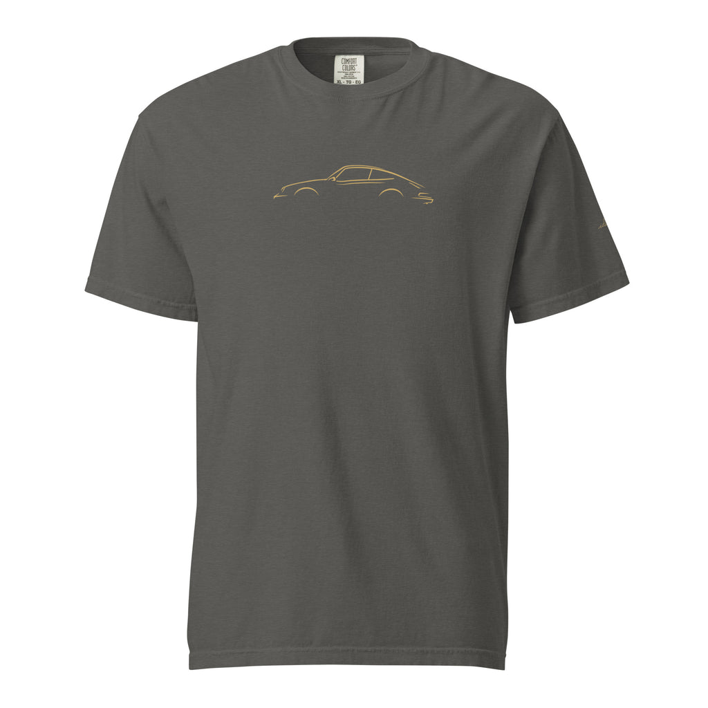Porsche 911 (G-Series) Signature Tee in Pepper — alternate garment front view