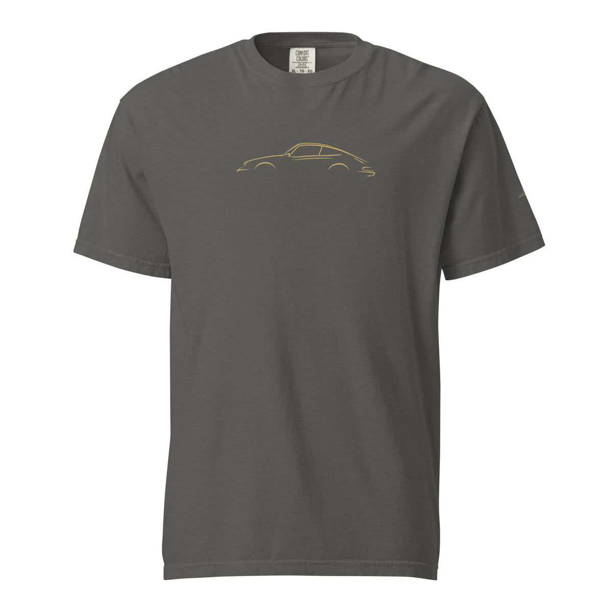 Porsche 911 (G-Series) Signature Tee in Pepper — alternate garment front view
