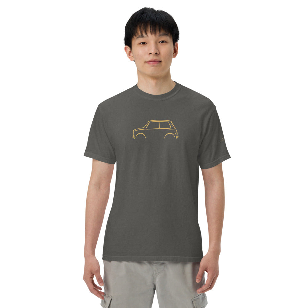 Classic Mini Cooper Signature Tee in Pepper — model wearing the garment