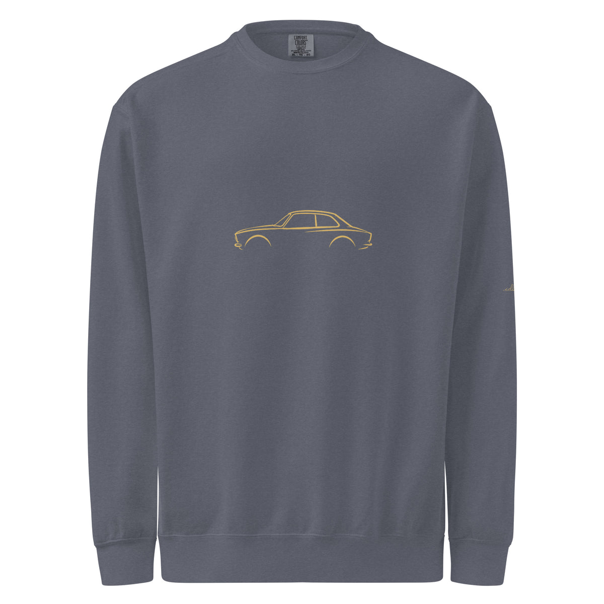Alfa Romeo Giulia Sprint GTA Garment-Dyed Sweatshirt in Denim — front view